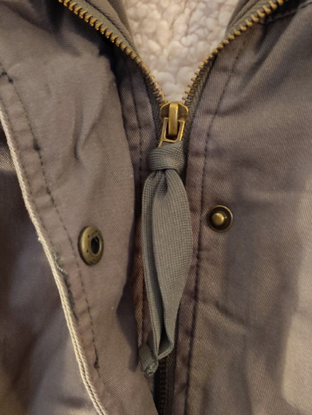 Shebby Sherpa-Lined Olive Utility Parka Jacket - Picture 4 of 8